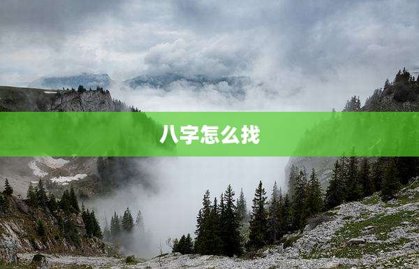 八字怎么找