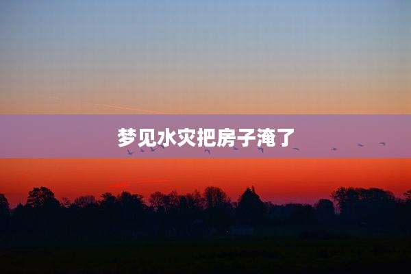 梦见水灾把房子淹了