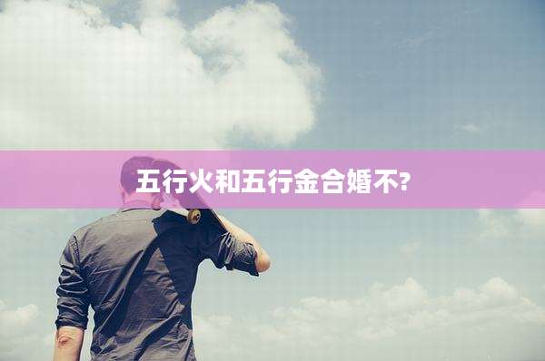 五行火和五行金合婚不?