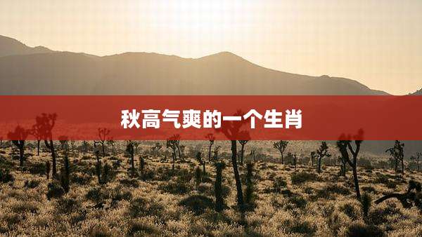 秋高气爽的一个生肖