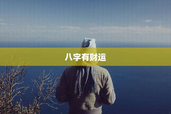 八字有财运