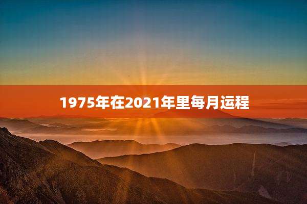 1975年在2021年里每月运程