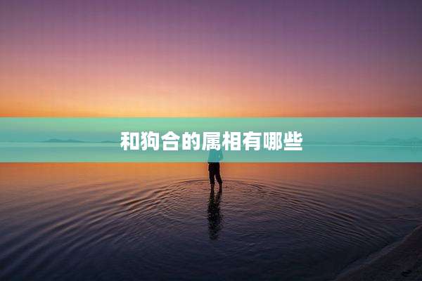 和狗合的属相有哪些