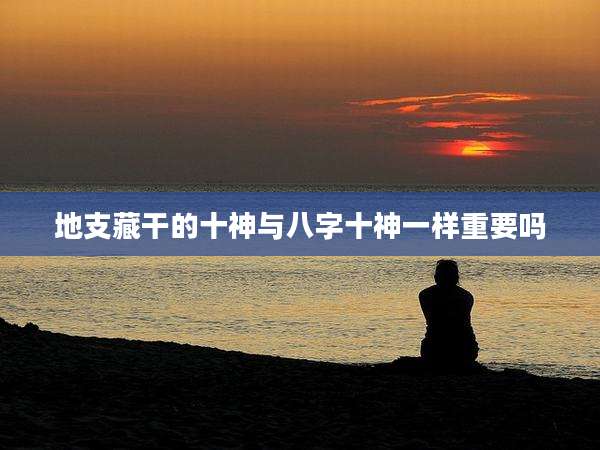 地支藏干的十神与八字十神一样重要吗