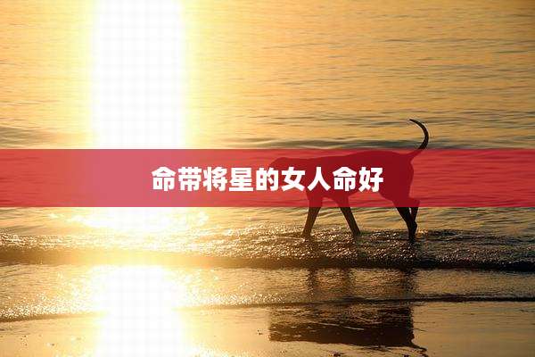 命带将星的女人命好