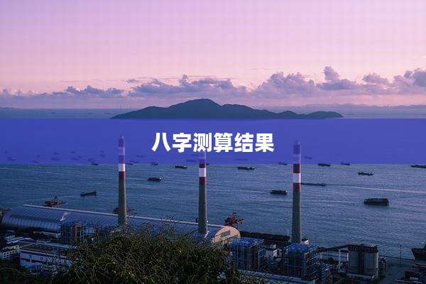 八字测算结果