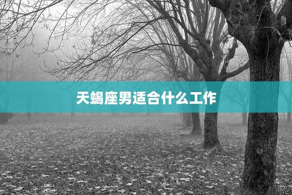天蝎座男适合什么工作