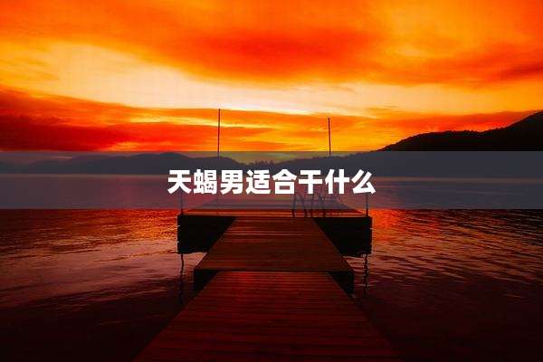 天蝎男适合干什么