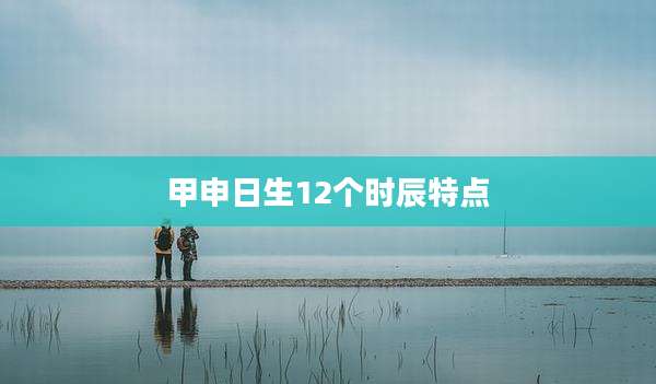 甲申日生12个时辰特点
