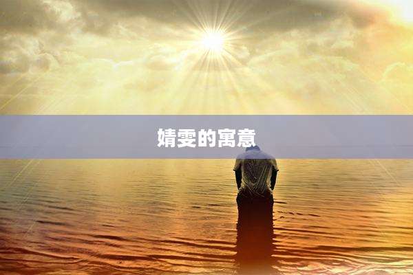 婧雯的寓意