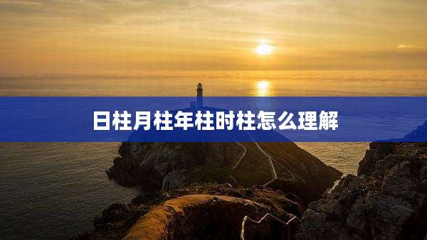 日柱月柱年柱时柱怎么理解