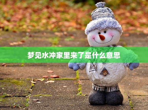 梦见水冲家里来了是什么意思