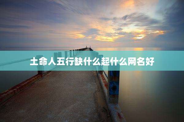 土命人五行缺什么起什么网名好