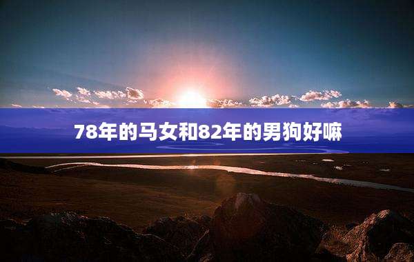 78年的马女和82年的男狗好嘛