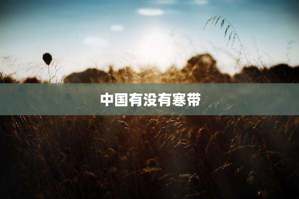 中国有没有寒带