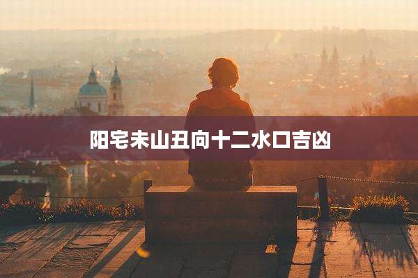 阳宅未山丑向十二水口吉凶