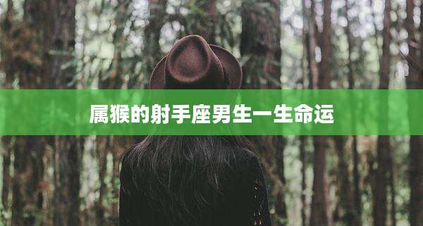 属猴的射手座男生一生命运