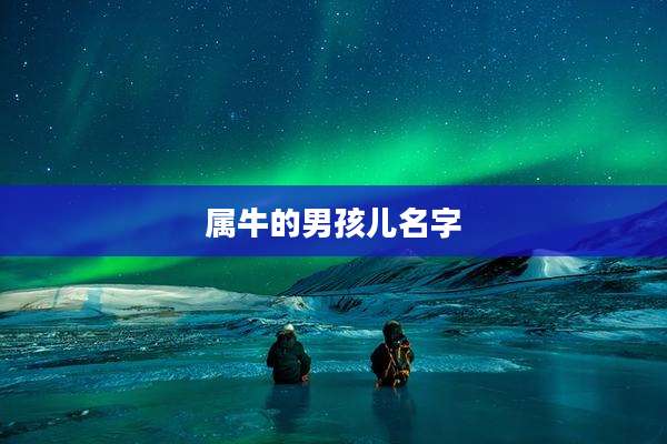 属牛的男孩儿名字