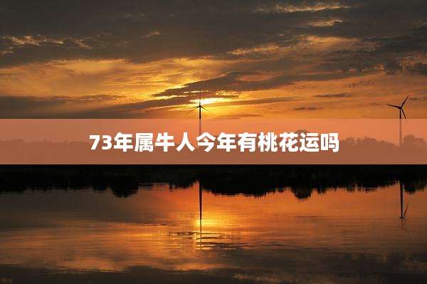 73年属牛人今年有桃花运吗