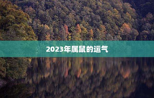 2023年属鼠的运气