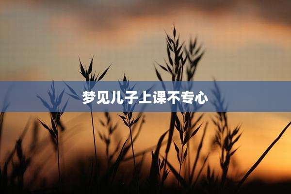 梦见儿子上课不专心