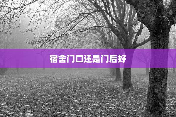 宿舍门口还是门后好