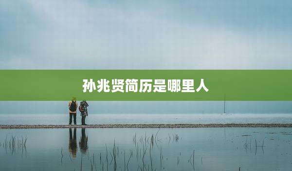 孙兆贤简历是哪里人
