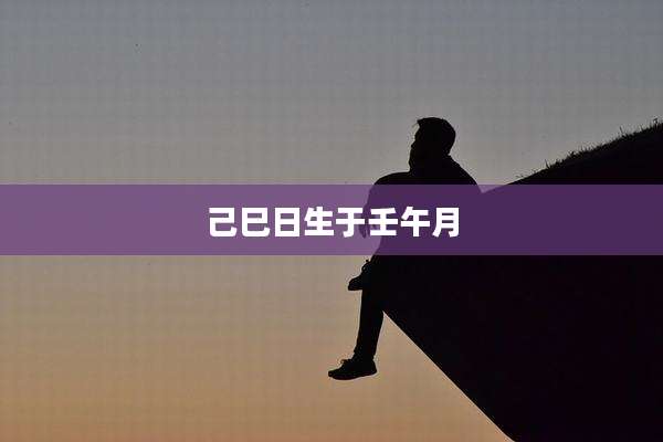 己巳日生于壬午月