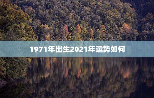 1971年出生2021年运势如何