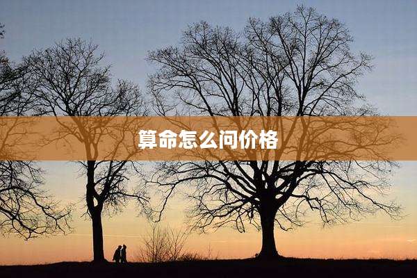 算命怎么问价格