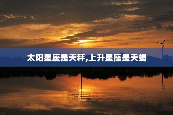 太阳星座是天秤,上升星座是天蝎
