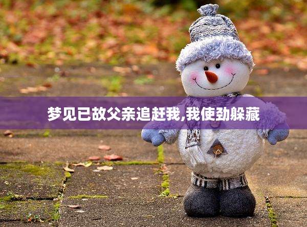 梦见已故父亲追赶我,我使劲躲藏