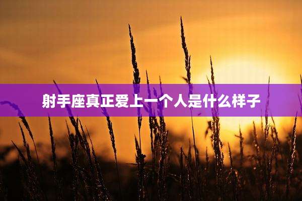 射手座真正爱上一个人是什么样子