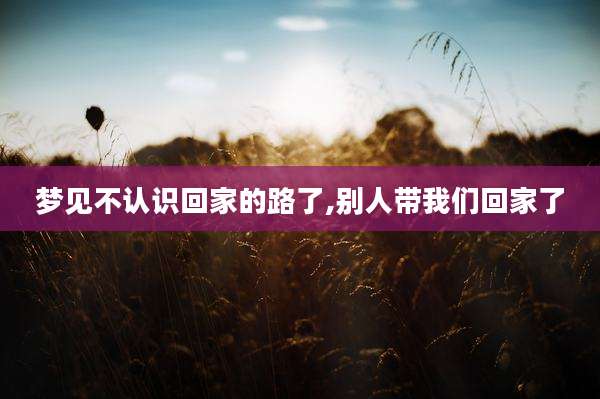 梦见不认识回家的路了,别人带我们回家了