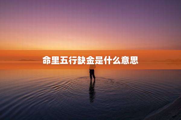 命里五行缺金是什么意思