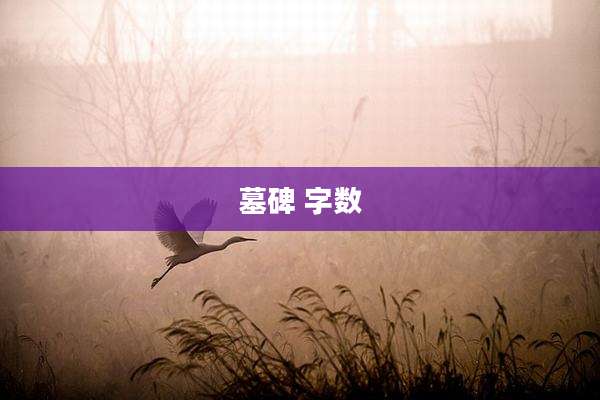 墓碑 字数