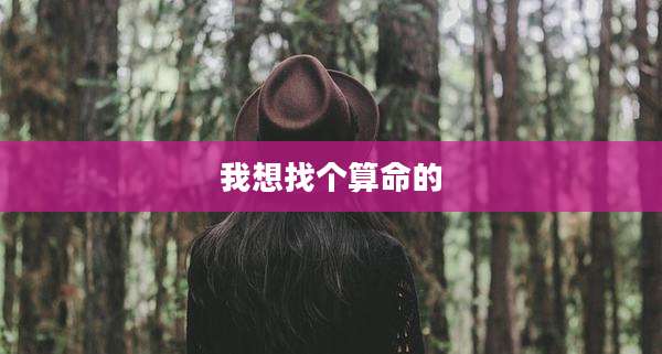 我想找个算命的