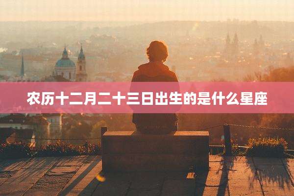 农历十二月二十三日出生的是什么星座