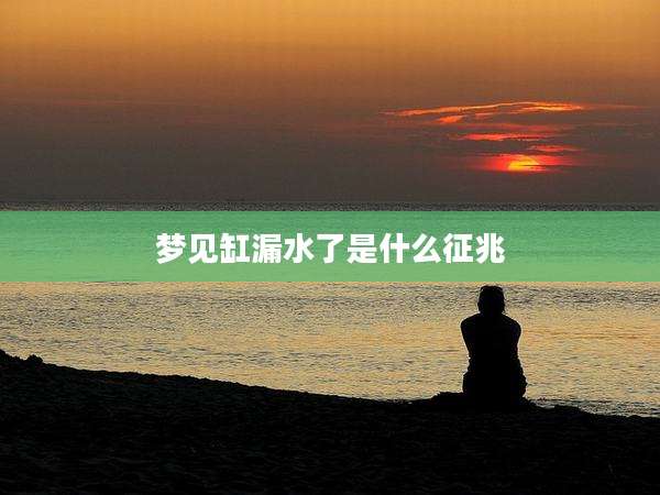 梦见缸漏水了是什么征兆