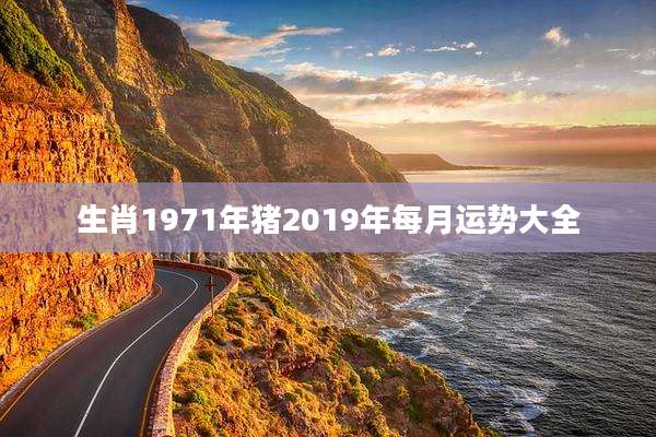 生肖1971年猪2019年每月运势大全