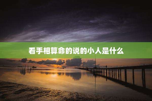 看手相算命的说的小人是什么