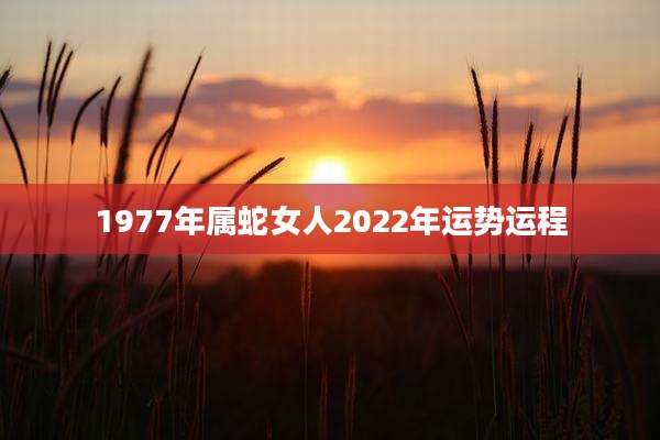 1977年属蛇女人2022年运势运程