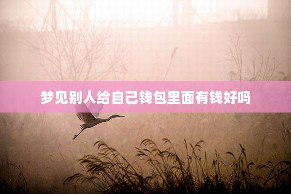 梦见别人给自己钱包里面有钱好吗
