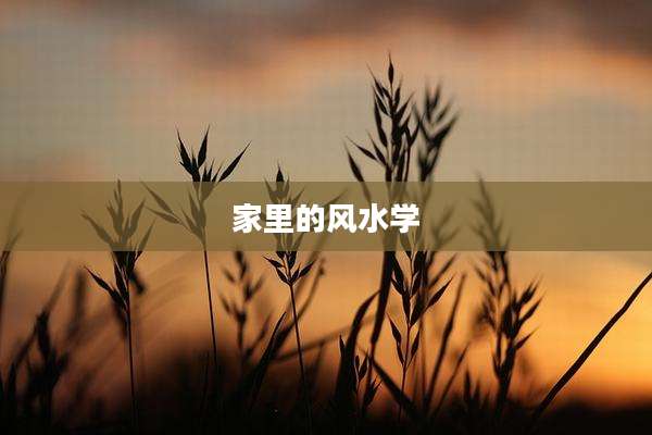 家里的风水学