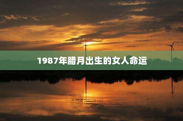 1987年腊月出生的女人命运