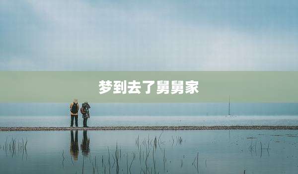 梦到去了舅舅家