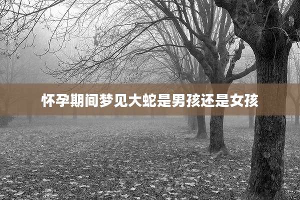 怀孕期间梦见大蛇是男孩还是女孩