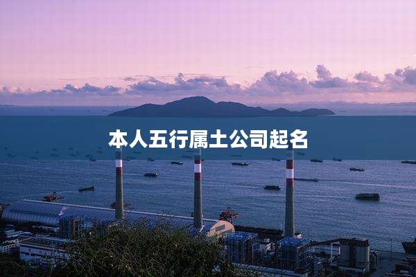 本人五行属土公司起名