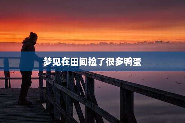 梦见在田间捡了很多鸭蛋