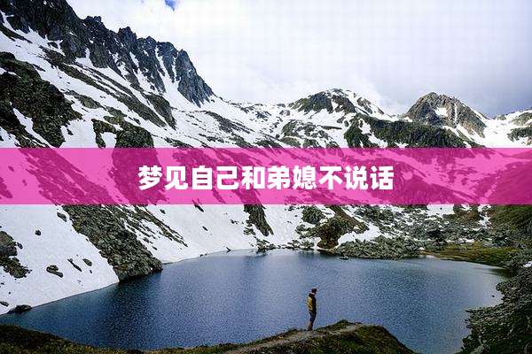 梦见自己和弟媳不说话
